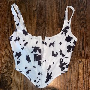 Shein cowprint corset!